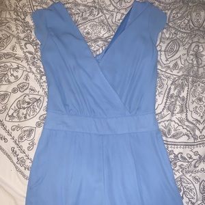 GB Light Blue Romper with Bow and Opening - New!